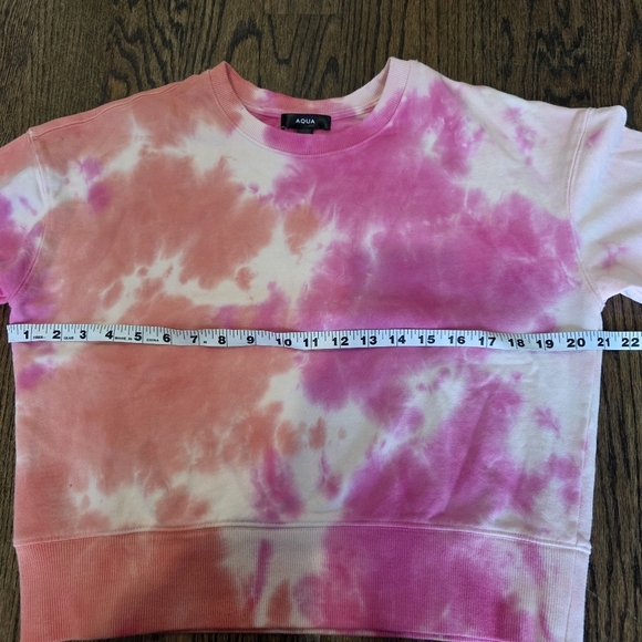 Aqua Tie-dye Pink And Orange Pullover Sweatshirt Size Small - Picture 5 of 5